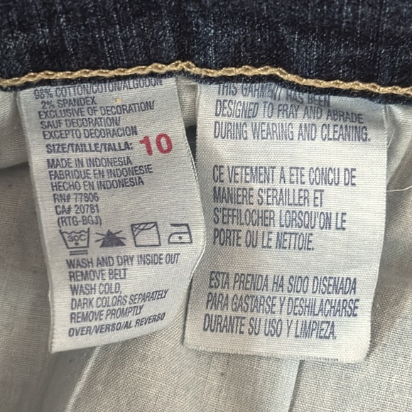 Tommy Hilfiger Embroidered Cropped Jeans Sz 10 - Picture 9 of 10